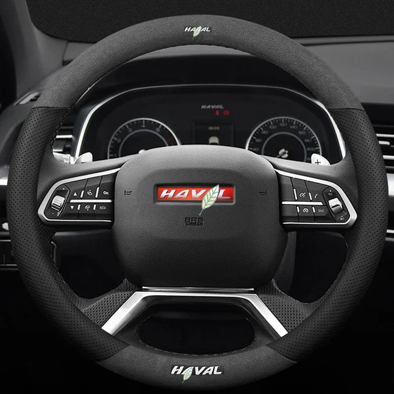 

Leather Car Steering Wheel Cover For GWM Haval F7X F7 F5 M6 H9 H7 H6 H5 H4 H2 JOLION 2019 2020 2021 2023 2024 Car accessories