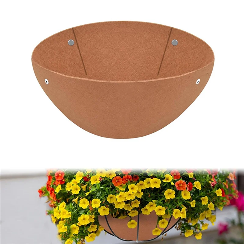 

YLS-3Pack Фетровые вкладыши для круглых подвесных корзин, улучшите свои висячие растения и цветы