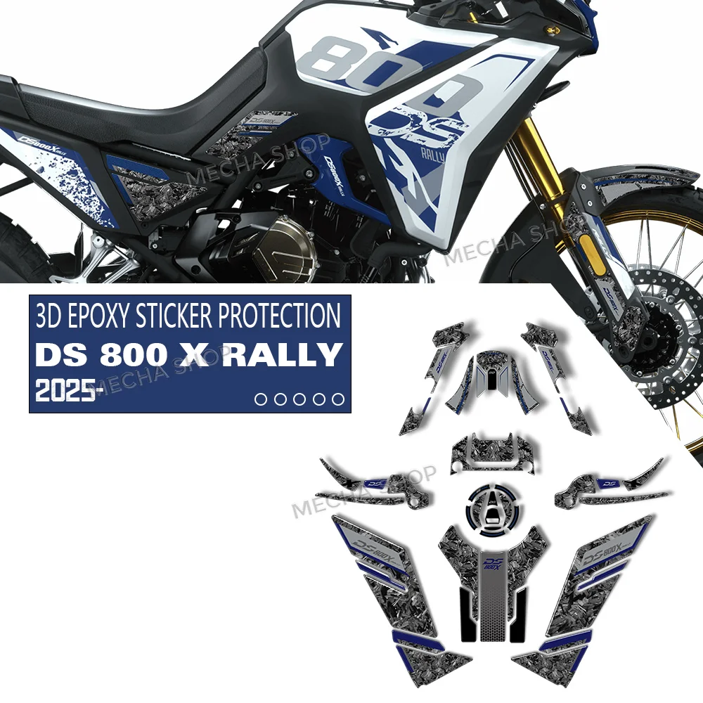 Motorcycle Accessories 3D Resin Sticker Protection Kit Tank Pad Hand Guard Protection Decal for Voge DS800X Rally 2025-