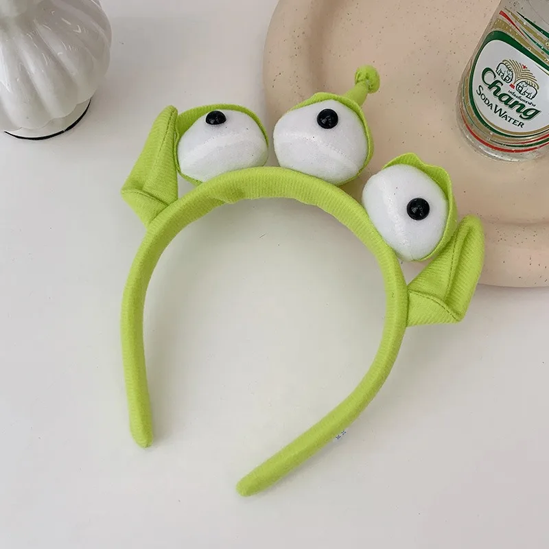 Cute Alien Ears Plush Headband Hair Accessories Shampoo Three Eyes Monster Headband Hair Bands For Women Girls