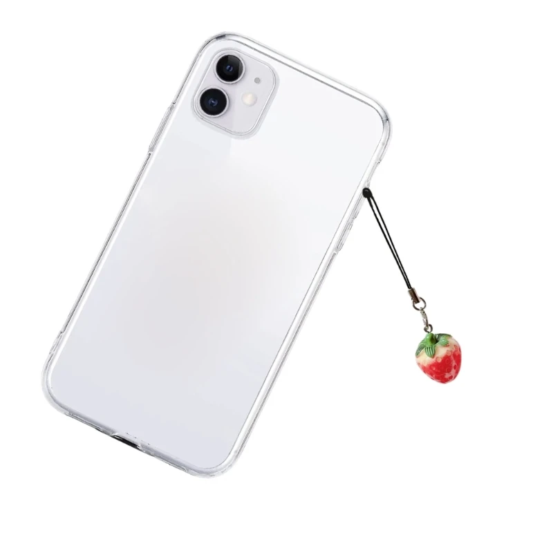 Hangings Charm Keychains Simulated Strawberries Tomato Keychain Bag Pendant Ornament Stylish Lanyards for USB Phone Keys