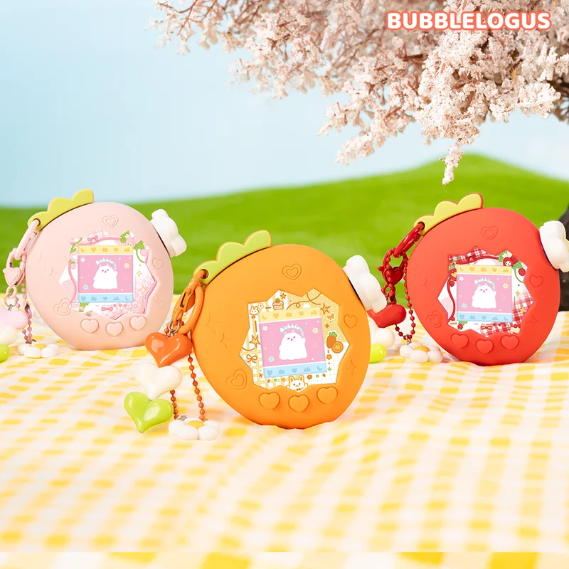 

New Tamagotchi Paradise Custom Case - Carrot/Pink Strawberry Design Fashionable Protective Cover For Collecting Toys Desk Decor