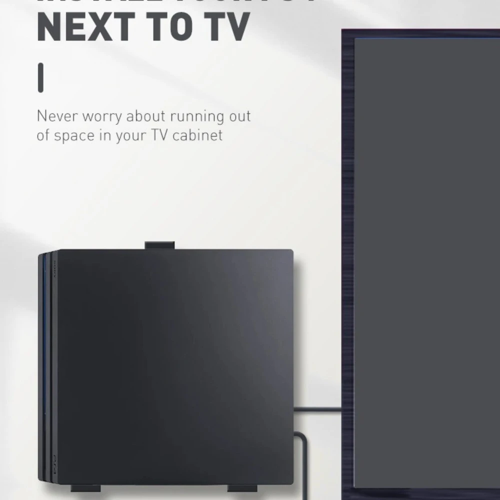 مثبت على الحائط لوحدة تحكم ألعاب الفيديو ، رف مضيف معلق ، حامل حائط خطاف ، حامل لـ PS4 Pro ، ملحقات نحيفة