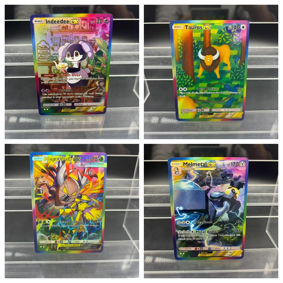 TCG POCKET DIY-Sammelkarten lndeedee Melmetal Whimsicott Mega Pinsir Selbstgemachte Einzelkarte Klassisches Spiel Anime Karte Geschenkspielzeug