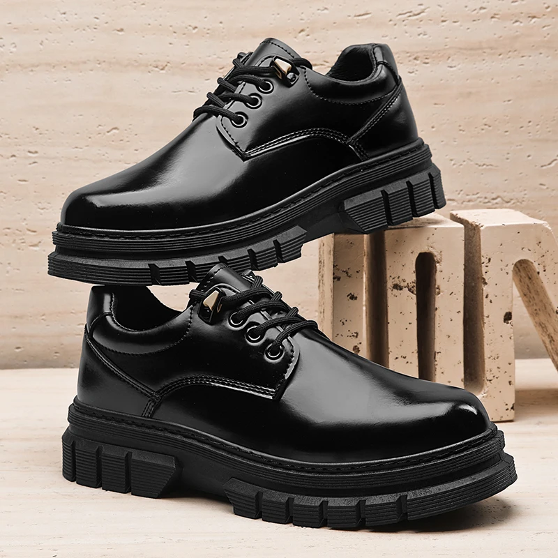 

Мужская кожаная обувь на мягкой подошве, модная мужская обувь, удобная деловая повседневная мужская обувь, увеличивающая рост, официальная кожаная обувь