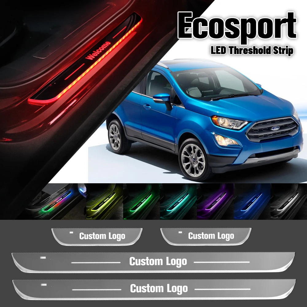 

For Ford Ecosport Mk2 2018-2023 Car Door Sill Light Customized Logo LED 2020 2021 2022 Welcome Threshold Pedal Lamp Accessories