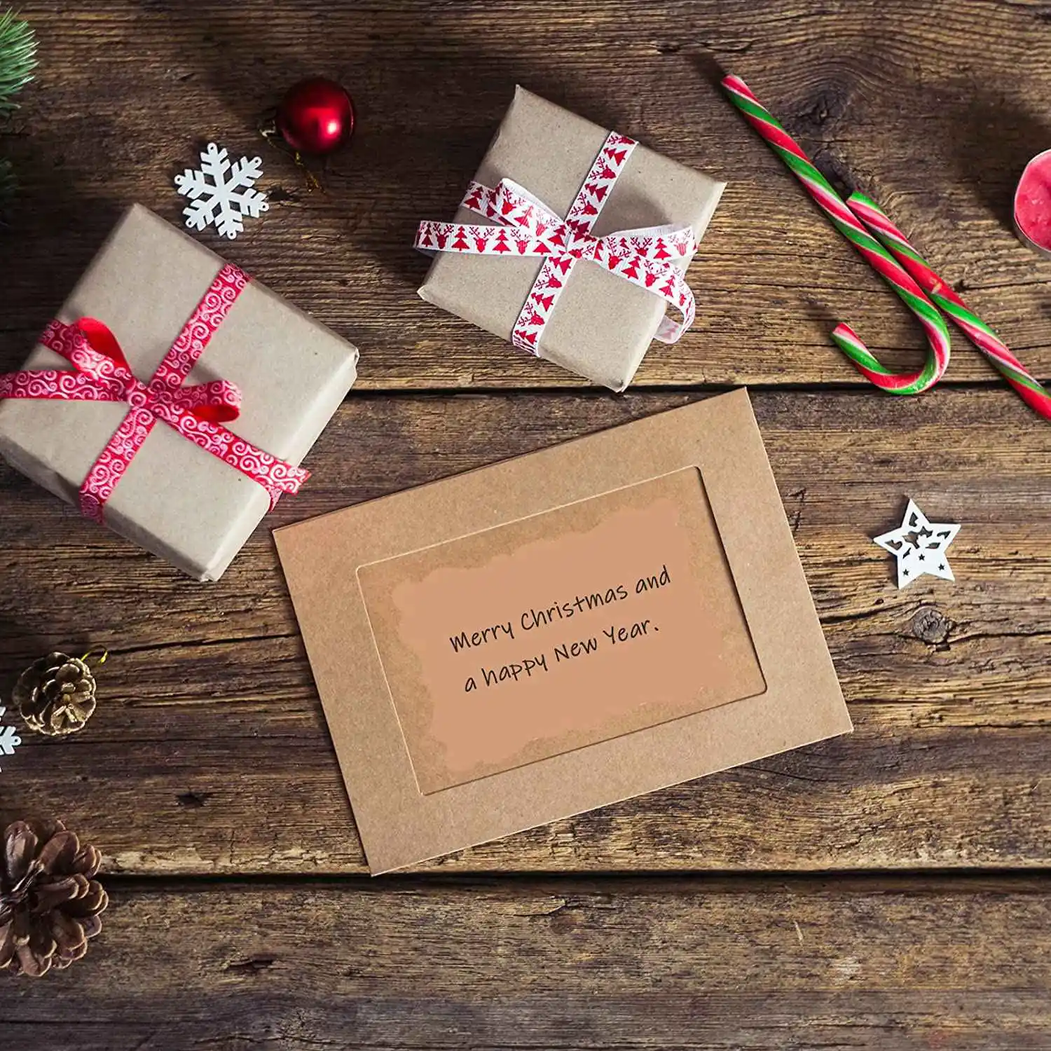 150 Stück Geschenk anhänger Aufkleber Weihnachts geschenk anhänger Aufkleber Namensschild Aufkleber Aufkleber Etiketten 1,25x2,28 Zoll (Kraft braun)