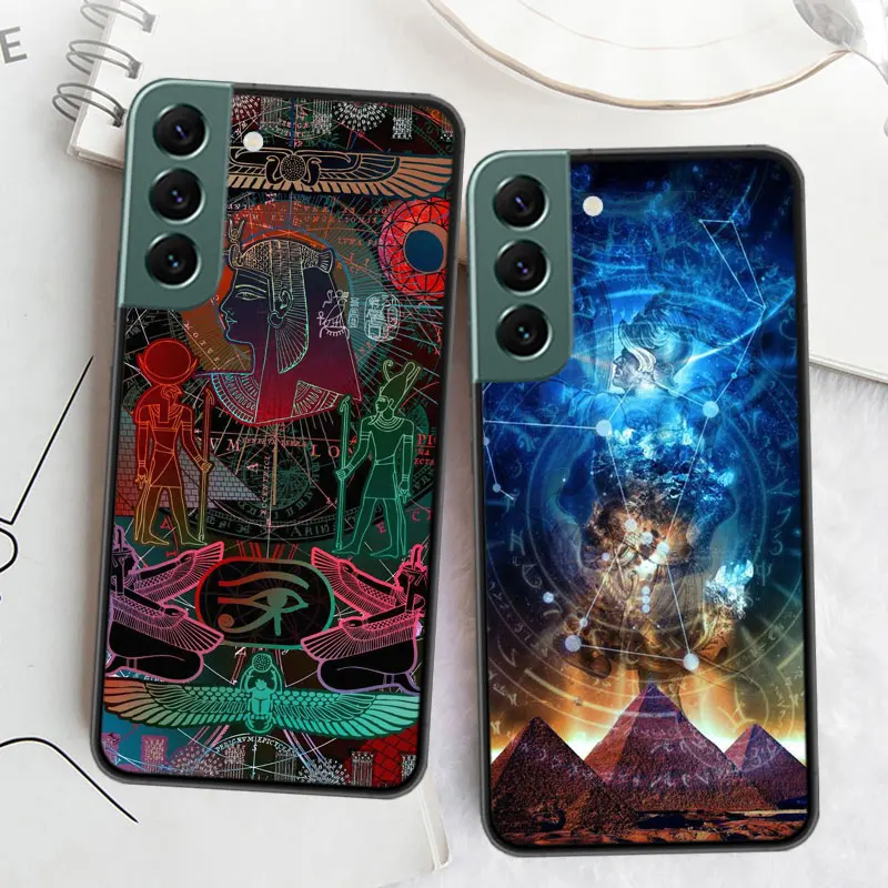 Egypt Pharaoh Phone For Samsung Galaxy S24 S22 Ultra S21 Plus S20 S23 FE Case S10 S10E S9 S8 S7 Edge Cover Silicone Soft Coque F