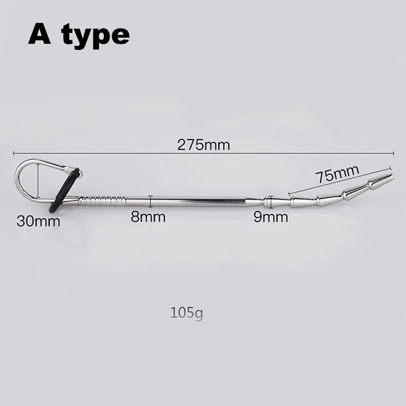 New 270mm Super Long Beaded Urethral Dilator Sounds Penis Plug Insert Sounding Rods Stainless Steel Urethra Beads Sex Toys