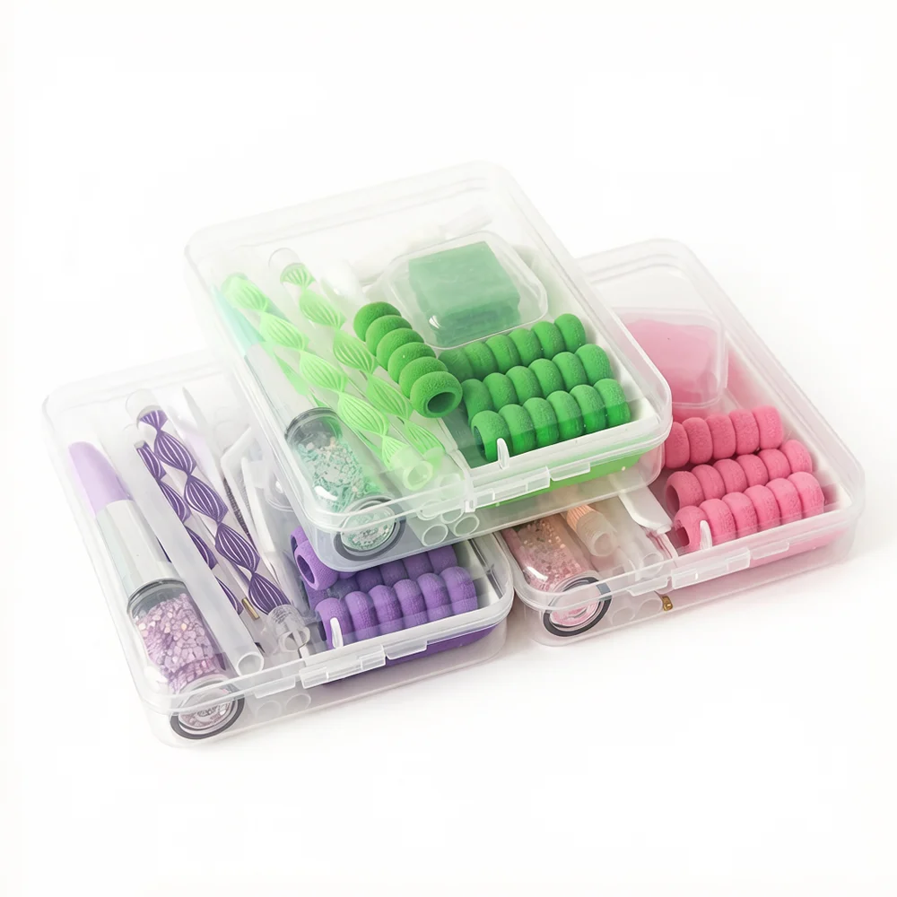 DIY Diamond Painting Full Drill Art Supplies Kit - Embroidery Wax Tray Drill Pen Craft for Mosaic - Complete Accessories Set