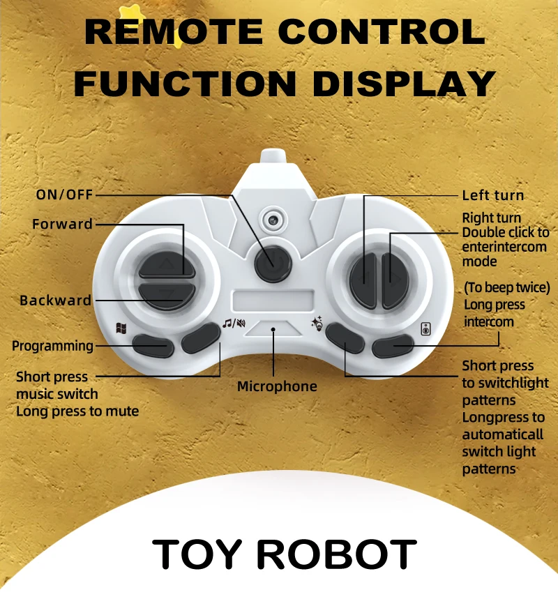 Robot Kids Toy, Rechargeable Remote Controlled, with LED Eyes Music and Interesting Sounds for from 3 4 5 6 7 8-Year Boys GIFTS