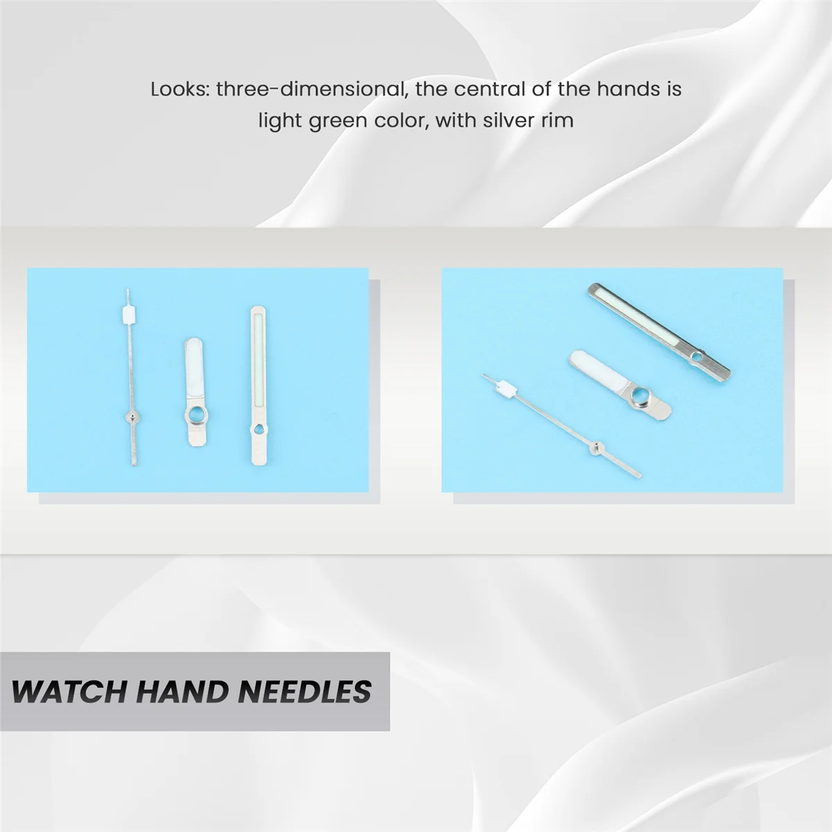 AA84 62MAS Solide Uhrzeiger passen NH35 NH36 ETA2824 2836 ST2130 Uhrwerk Japan C3 Super Green Lume dreidimensional