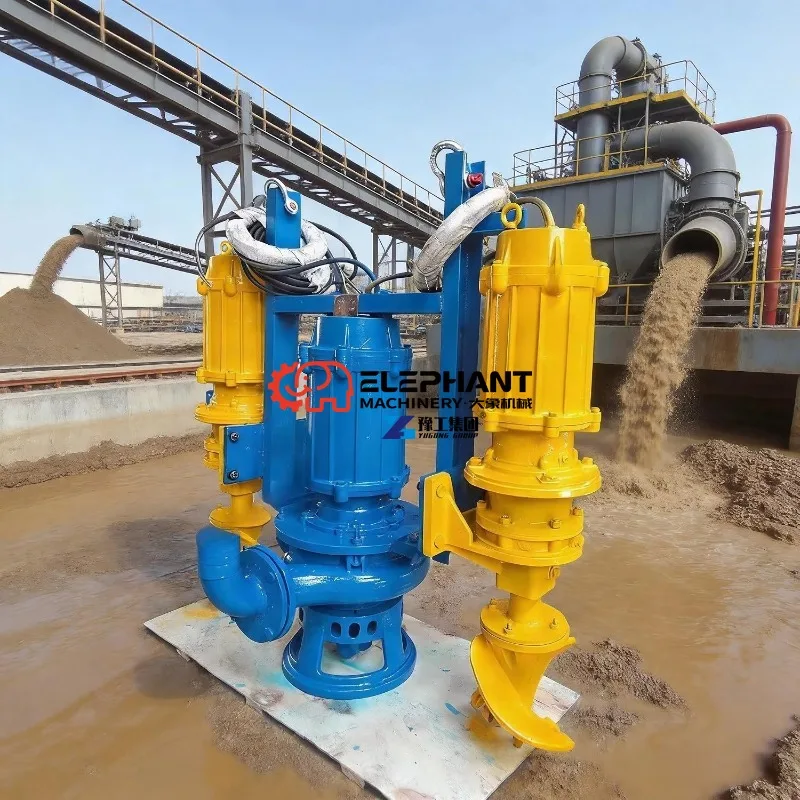 Industrial Submersible Dredge Pump, Hydraulic Sand Suction Slurry Pump with Wide Compatibility for River Waterway Renovation