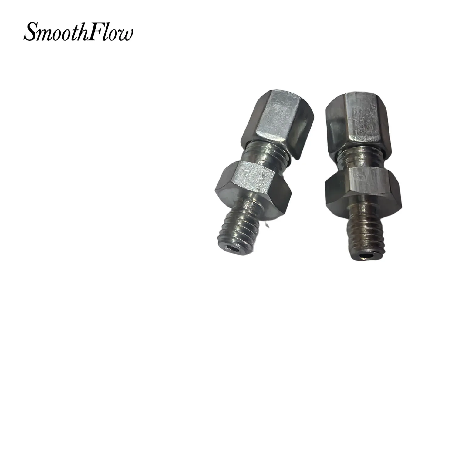 PD406 Straight Fitting Zinc Plated 4mm Tube x M6x1 Thread 2pcs
