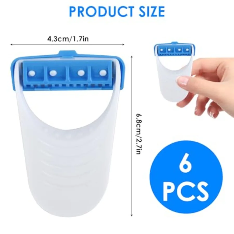 6 PCS Disposable Horse Grooming Razors, Stainless Steel Blade Detail Trimmers for Mane/Tail and Face Whiskers, Handheld Single‑