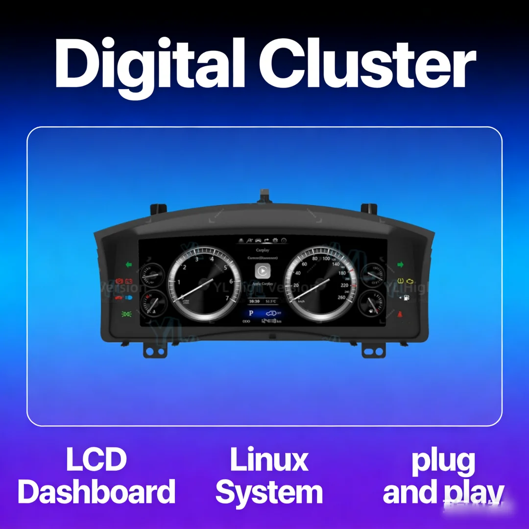 Car Dashboard Instrument Panel Display For Lexus LX 570 2007-2015 LCD Speedometer LINUX System Virtual Screen Digital Cluster
