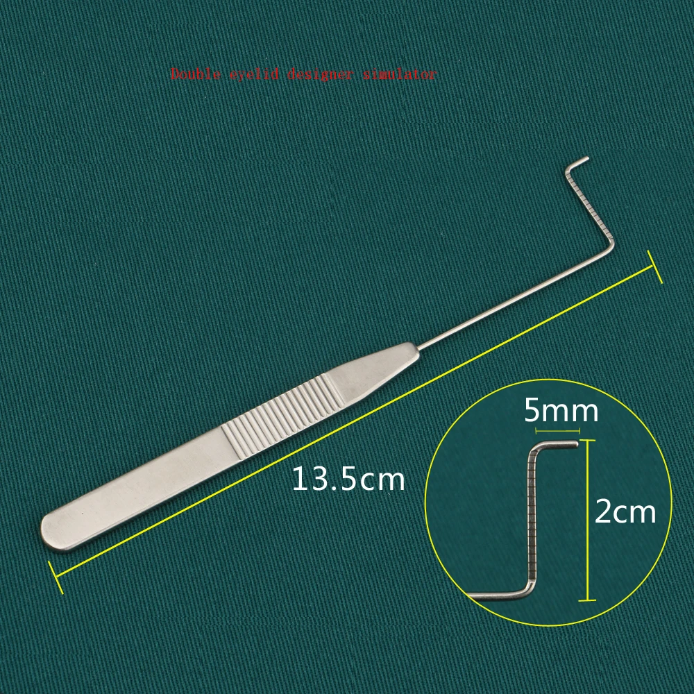 Designer a doppia palpebra, strumento per modellare la bellezza e la chirurgia plastica, triangolo con manico corto a doppia palpebra Manico dorato a forma di U da 8 mm cu