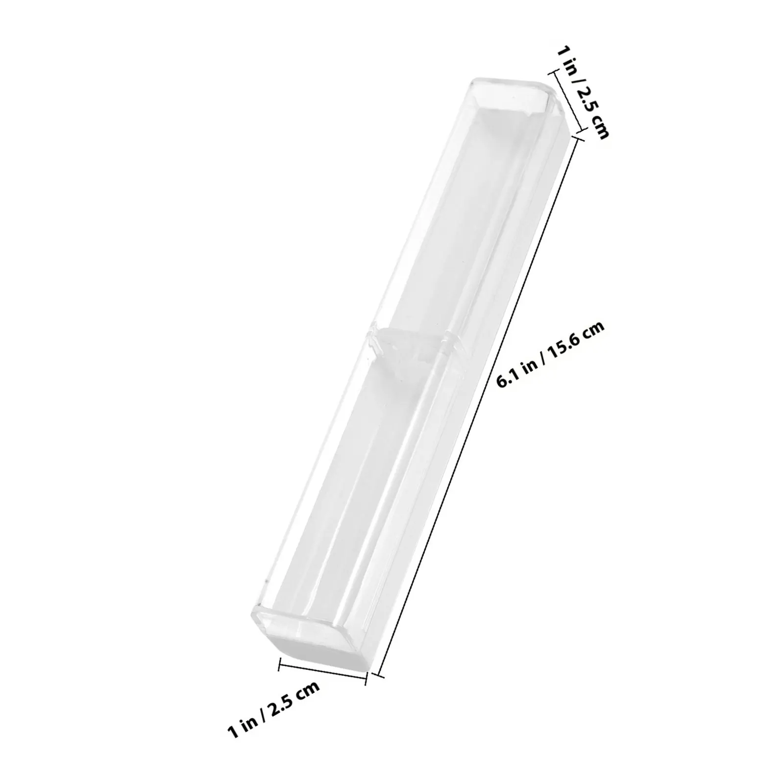 12Pcs Simple Elegant Transparent Pen Box Plastic Pencil Case for Daily Use Business Travel Pen Display Storage Gift Packaging