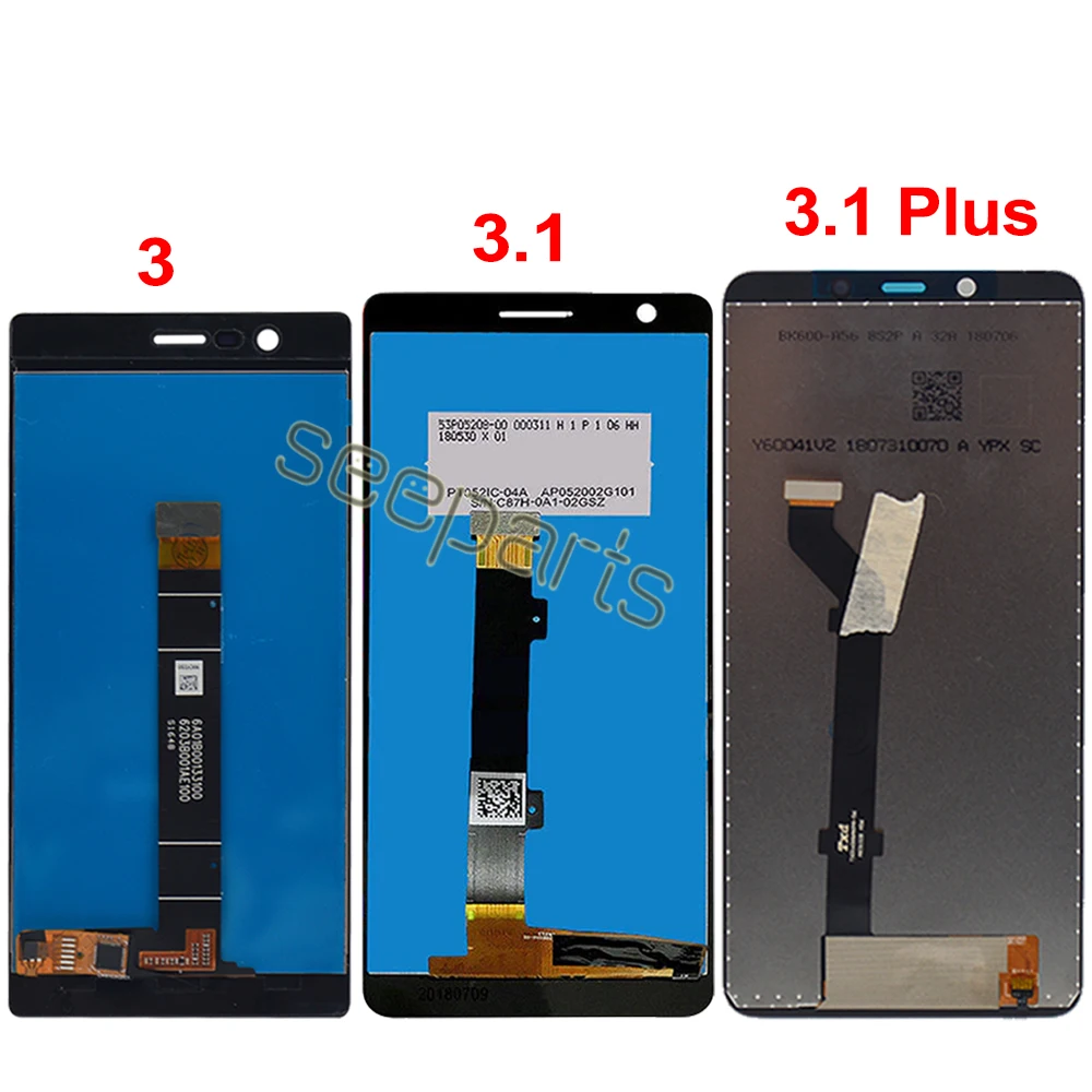 For Nokia 3.1 Plus LCD Display With Touch Screen 3.1 LCD TA-1049 For Nokia 3 Display TA-1032 TA-1020 Screen 3.1Plus TA-1118 LCD