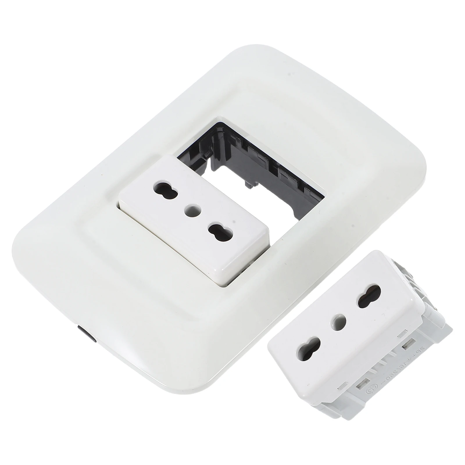 

Wall Power Socket 118 Type Triple Round Hole Dual 16A Italian Standard Black Sockets Universal Wall Outlet Electrical Socket