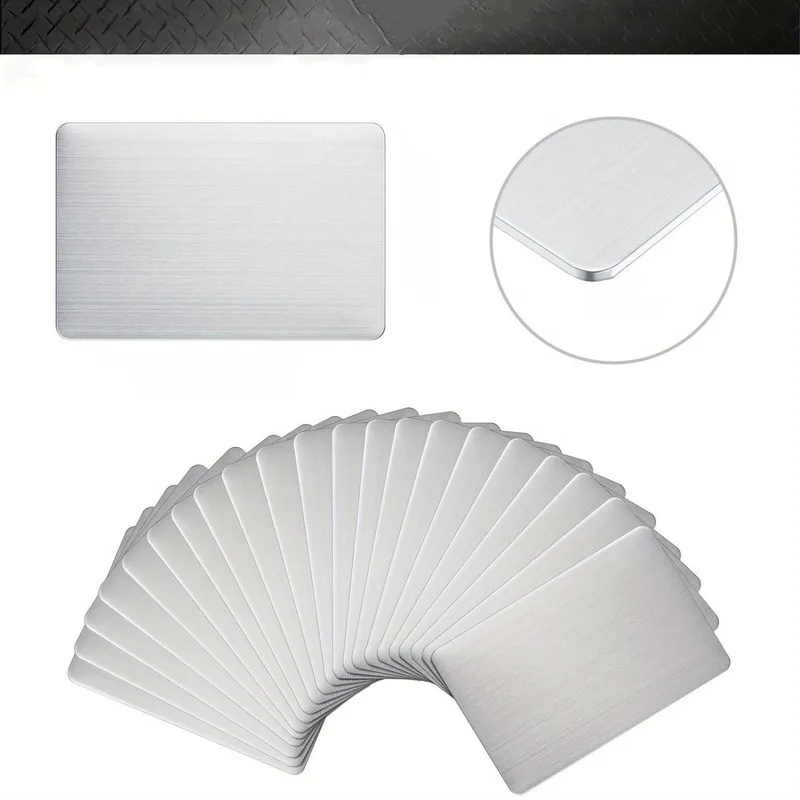 

Набор из 14 матовых визитных карточек из нержавеющей стали с гравировкой премиум-класса для продвижения в предприятии