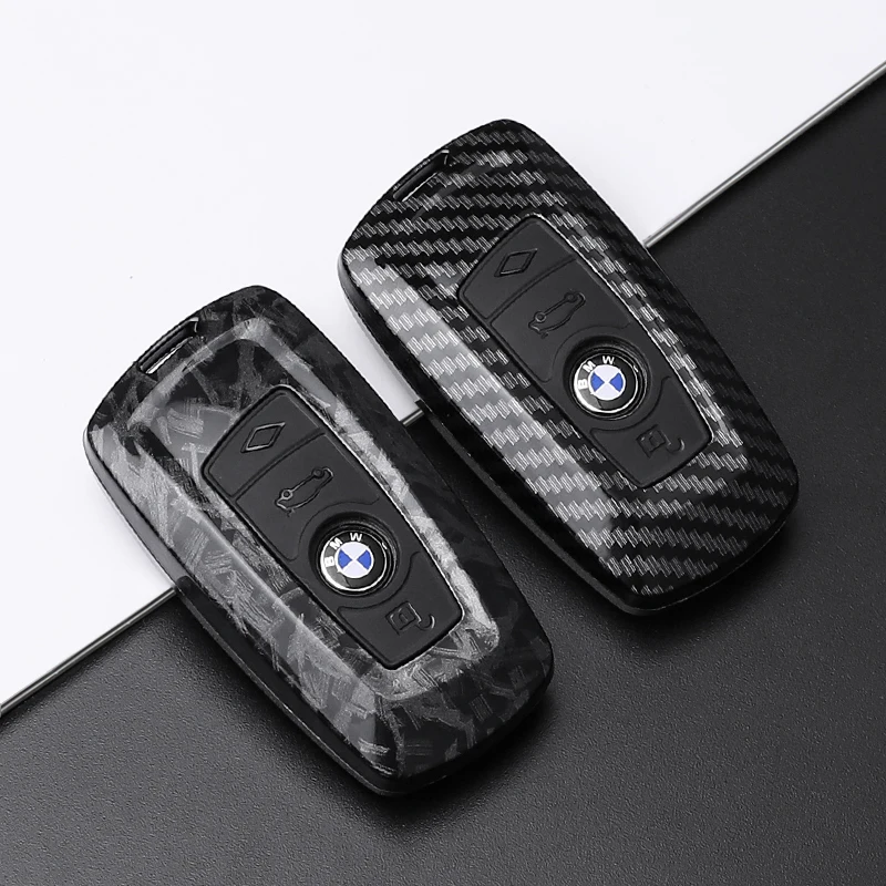 ABS Carbon Faser Stil Auto Schlüssel Fall Abdeckung Für BMW 1 3 5 7 Serie X1 X3 X4 X5 X6 F36 F25 F26 F30 F34 F10 F07 F20 Z10 G30 F15 F16