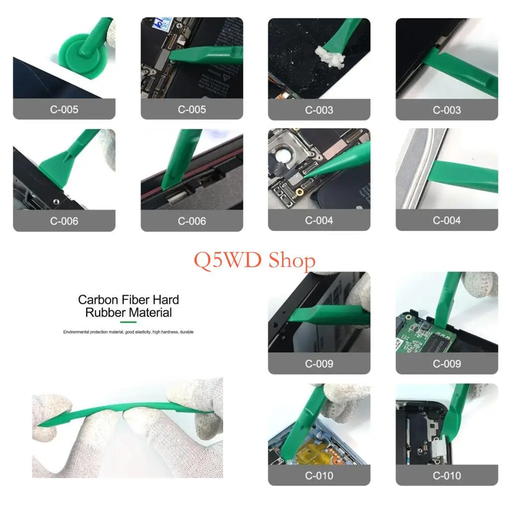 

Q5WD 10 шт. пластиковые ломы Spudger для смартфонов, ноутбуков, ПК, инструмент для разборки и ремонта