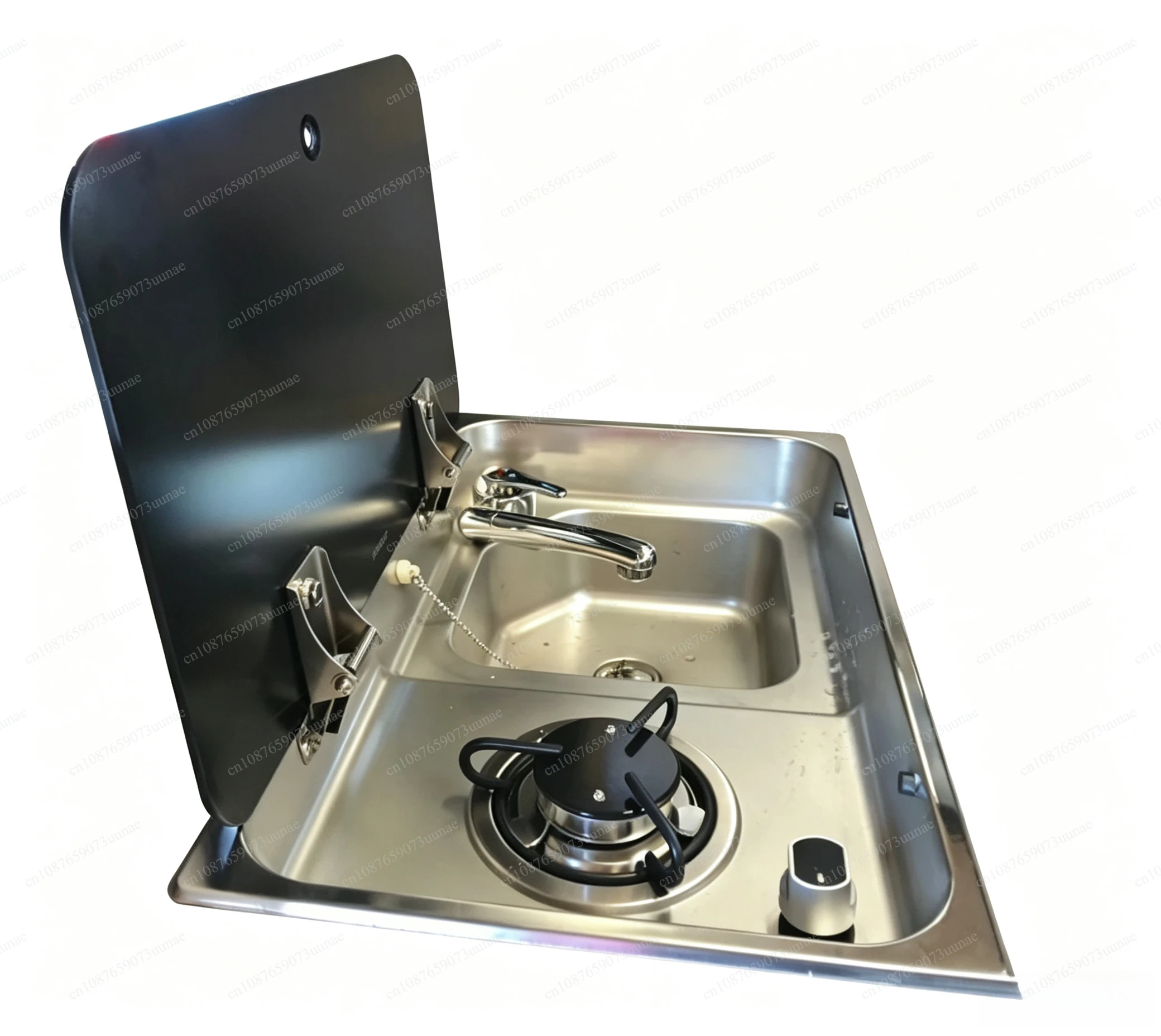 304 Stainless Steel RV Washing Sink Basin, Van Conversion Kitchen Accessory for Camper Trailer Slide‑in Bed Car Living
