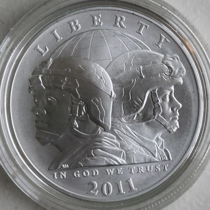

2011 US Army Themed Commemorative Coin 90% Silver Dollar BU Uncirculated Condition