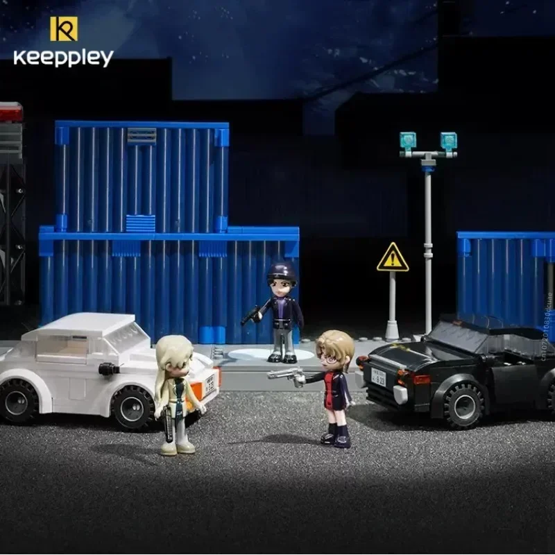 Keeppley Detective Conan Anime Series Building Blocks Dark Organization Battle Scenes Children\'s Toys Birthday Gifts