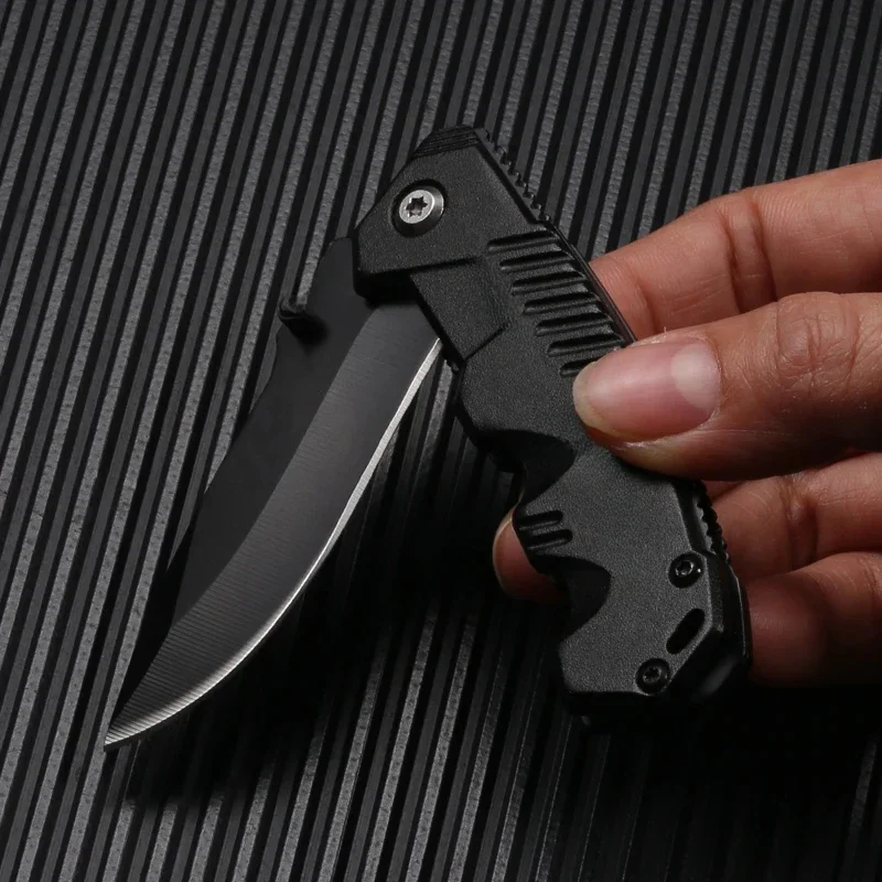 Stainless steel outdoor knife, camping self-defense knife, high hardness multifunctional folding knife