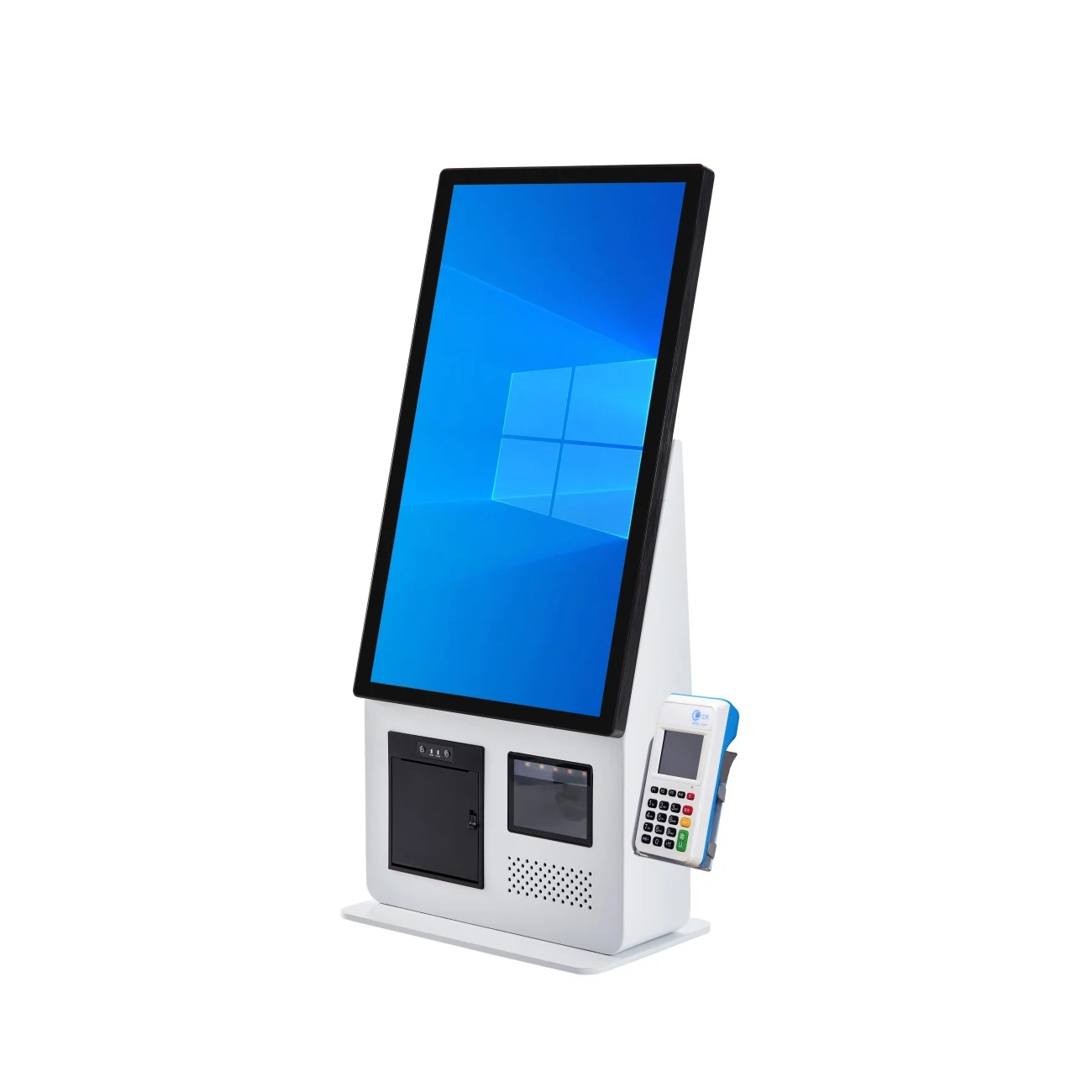 New upgraded 21.5-inch tabletop touch screen self-service ordering machine, Android and Windows, 2D scanning 80mm printer