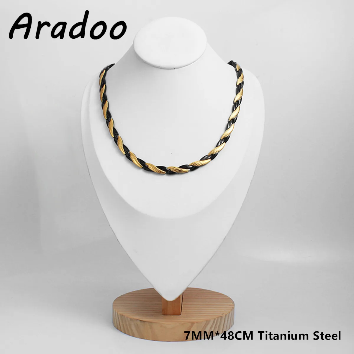 ARADOO Titanium Steel Necklace Classic Magnetic Therapy Dragon Necklace Men\'s Collar