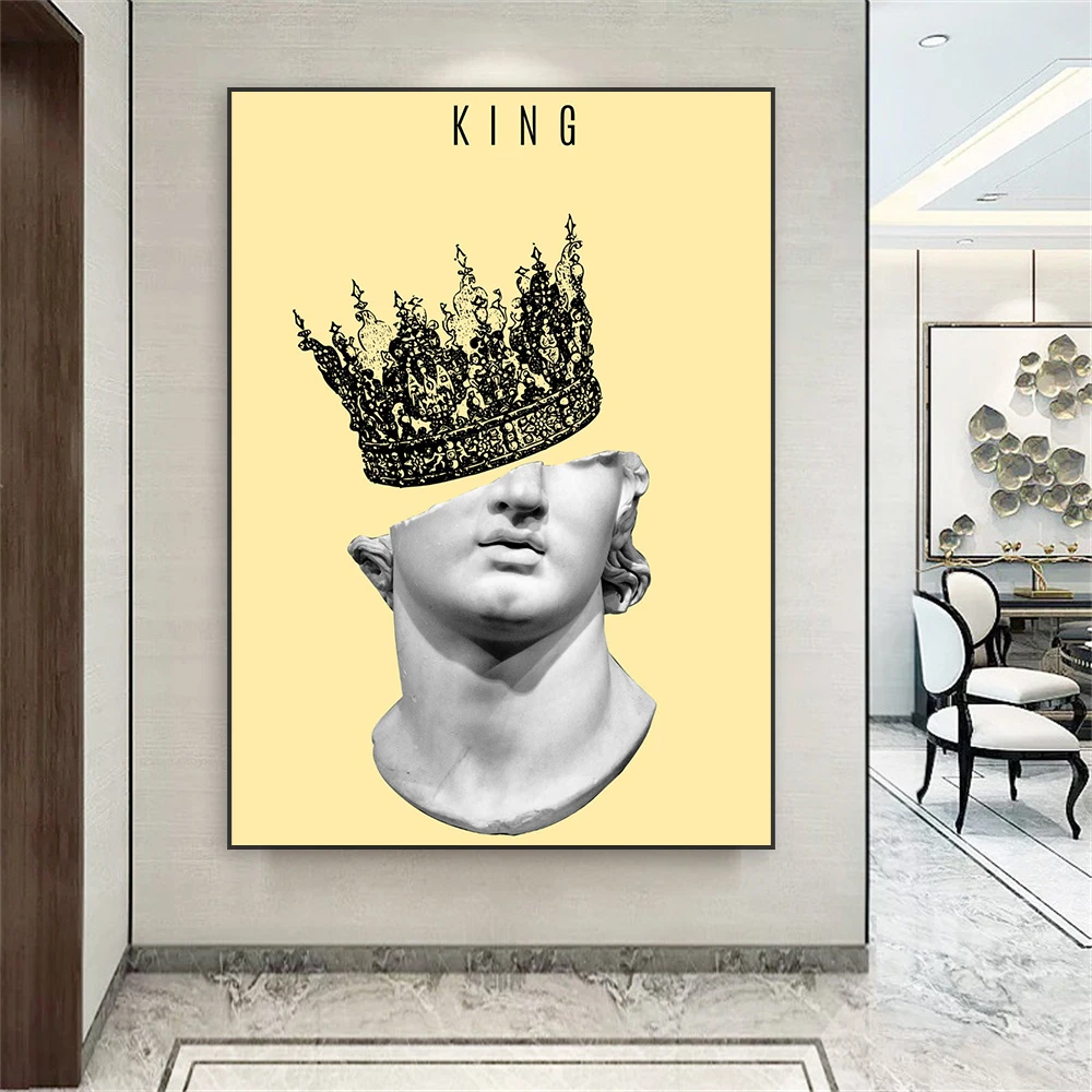 Sculpture Art Prints  Gallery Wall Art Poster David Statue Prints Canvas Painting Rome Statue Reading Room Classroom Decoration