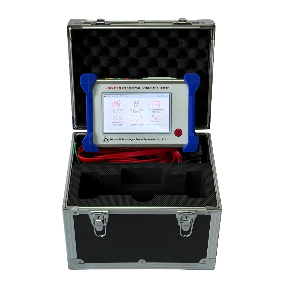 Spanish/French/English Handheld Touch Screen Transformer Three Phase Neutral Point Turns Ratio Tester TTR CT PT Ratio Polarity