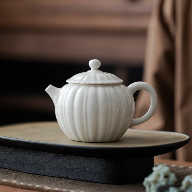 Japanese handmade ceramic teapot retro single pot small teapot household filter brewing teapot