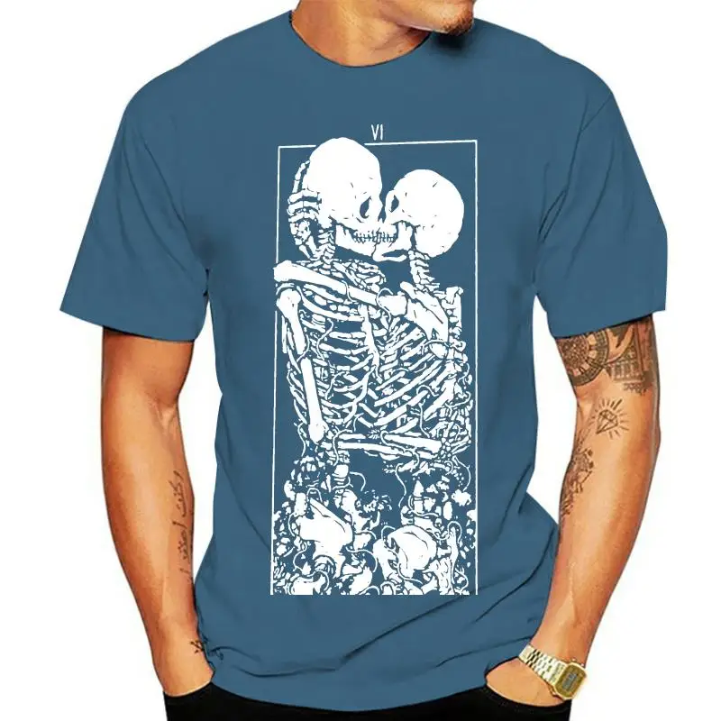 Skeleton T Shirt The Lovers T-Shirt Summer XXX Tee Shirt Short-Sleeve Men Graphic Awesome 100 Percent Cotton Tshirt