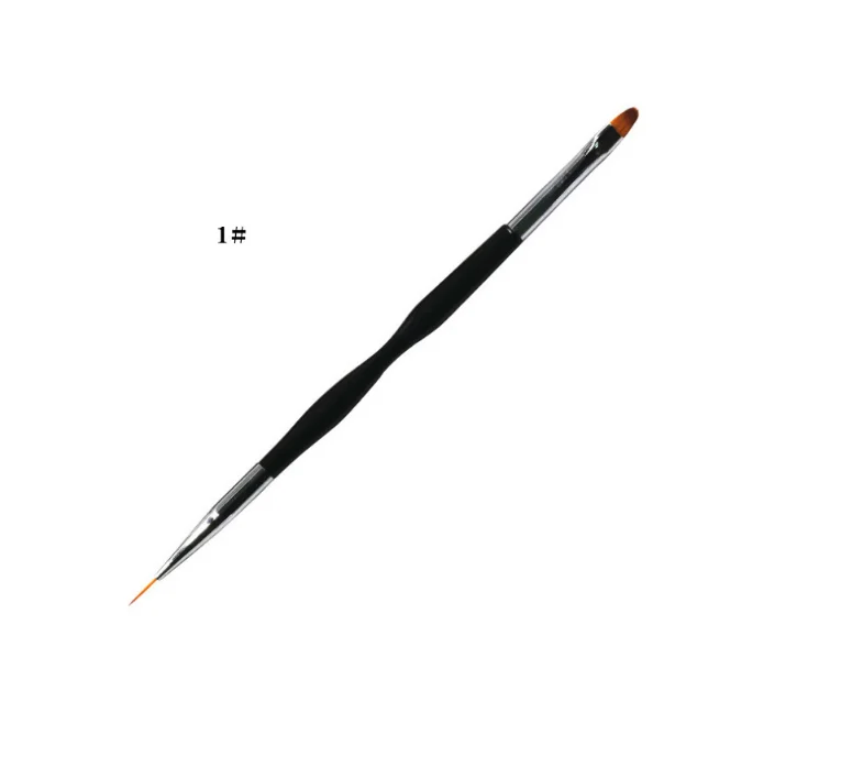 Customized Black Plastic Handle 3pcs/set Double Head Nail Art Pen Set Nail Art Polish Pen Painting
