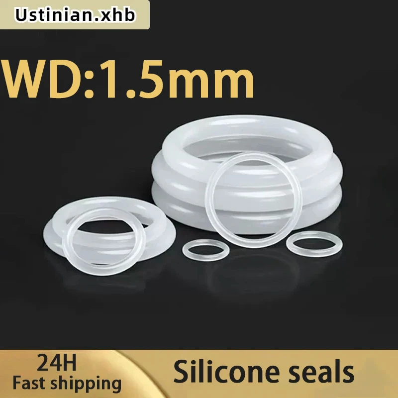 

WD：1.5mm Silicone sealing ring, gasket, O-ring, faucet, waterproof, high temperature resistant, ring rubber ring