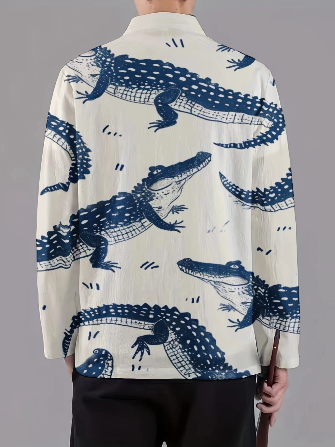 Men Mandarin Collar Frog Butto - Phone Stands 评论和价格