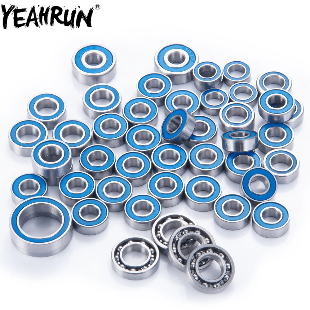 YEAHRUN 48Pcs Ball Bearing Kit Chrome Steel Rubber Sealed For 1/10 Vanquish VS4-10 Phoenix VS410 RC Crawler Car Parts