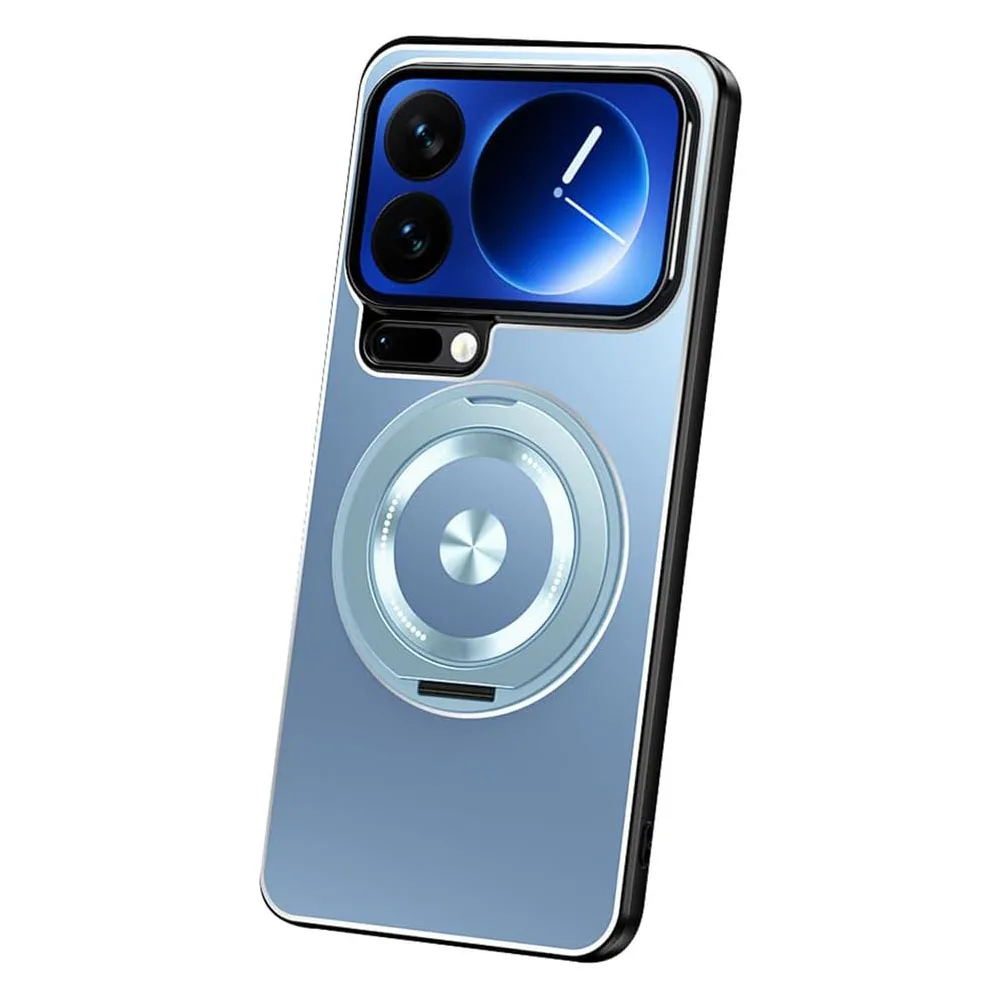 

Frosted Magnetic Case for Xiaomi 17 Pro Max/17 Pro/17, Heavy Duty Electroplated Camera Protection, Rotating Ring Holder Slim