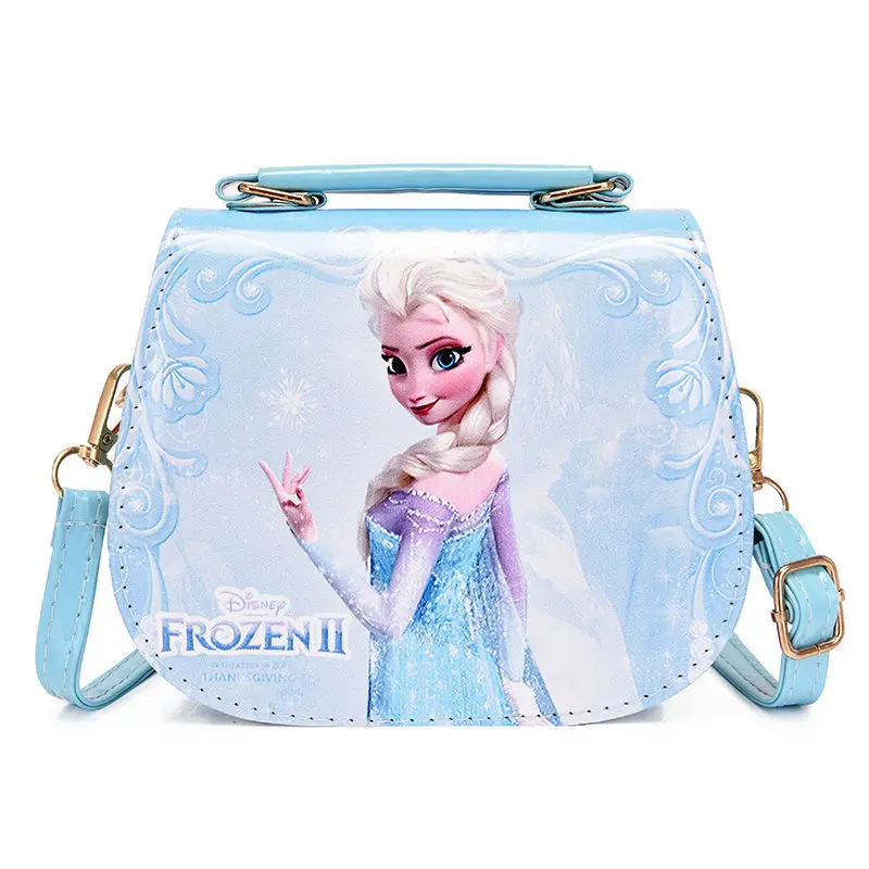 Disney Kindergarten Girl Frozen Princess Shoulder Bag PU Children cartoon Elsa Handbags Travel Outlet Crossbody Bag