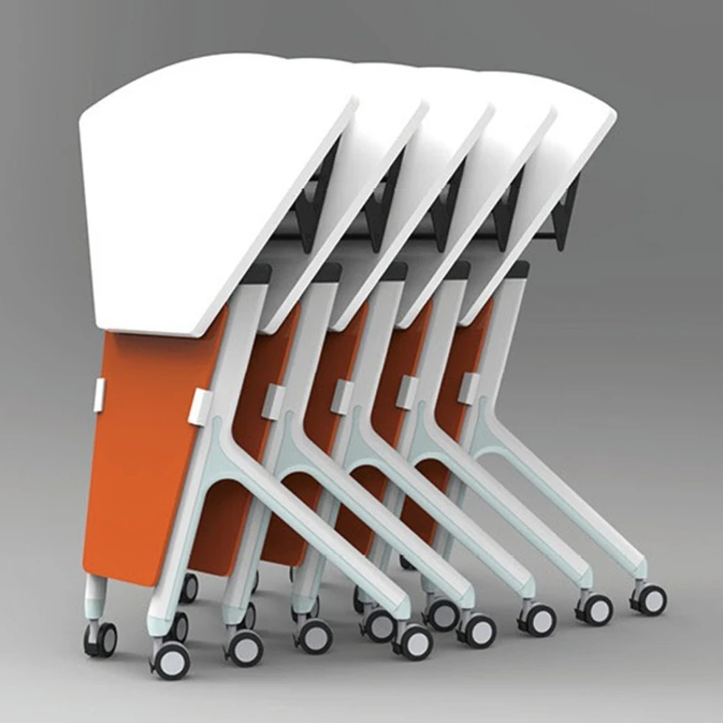 طاولة تدريب الموظفين البيضاء، طاولة مؤتمرات مستديرة الربط، تفكيك وتجميع، مكتب طالب متنقل قابل للطي، إبداعي #1