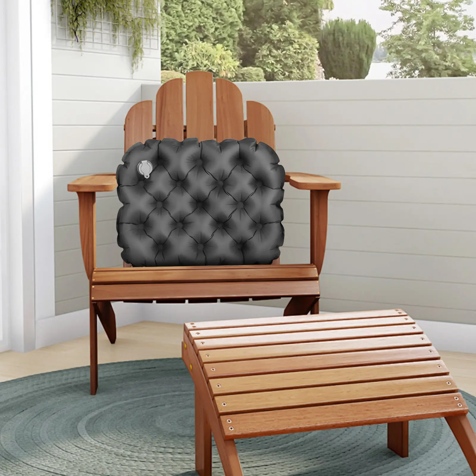 

Надувная портативная подушка для сидения на открытом воздухе, удобная для кемпинга, походов, путешествий, легкая надувная подушка для сидения в самолете