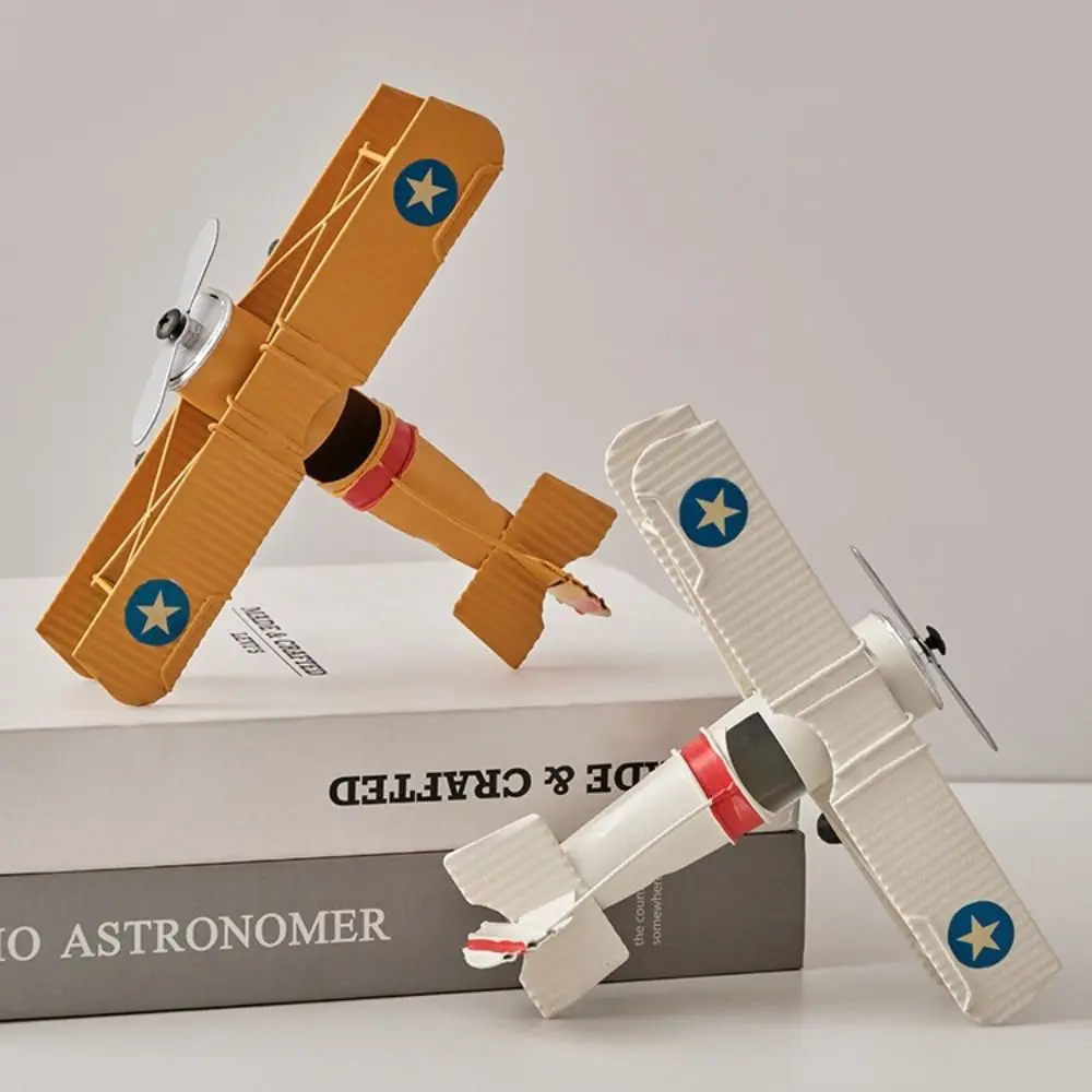 

Retro Iron Vintage Airplane Model Handicraft Miniature Aircraft Ornaments Delicate Collection Metal Plane Models Home Decor