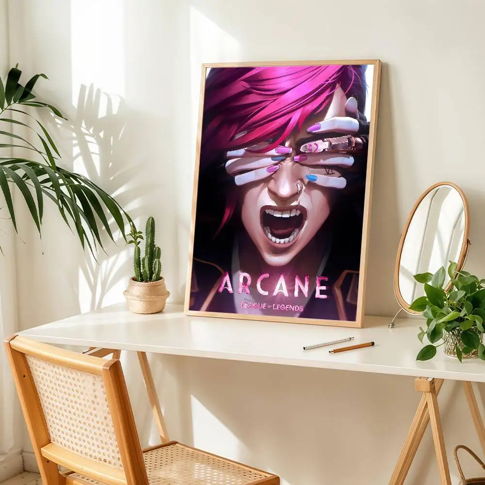 لعبة L-league of L-legends Jinx ملصق مناسب لغرفة المعيشة المنزلية وغرفة النوم والمكتب والبار ملصق تزيين الحائط #5