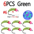 6pcs Green Size 6