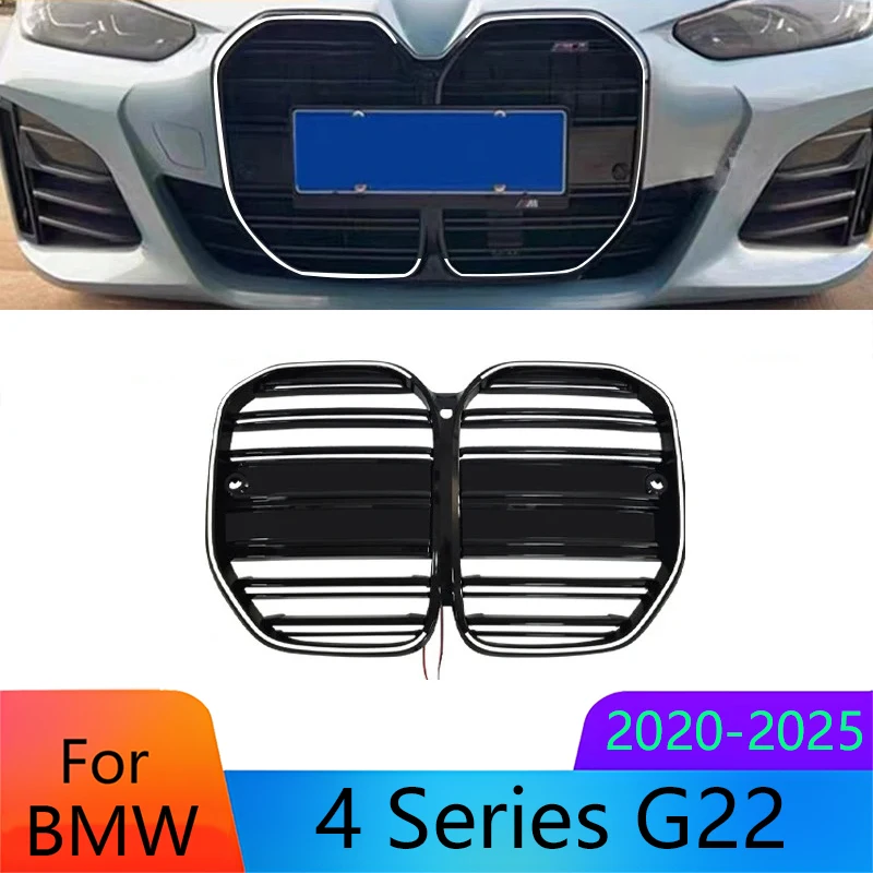 

Для BMW 4-й серии G22 M4 2020-2025 светодиодная решетка DRL, светящаяся передняя решетка для почек, простая установка, автомобильные аксессуары