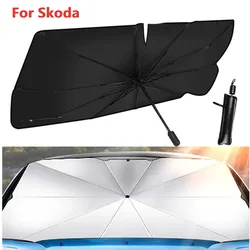Car Windshield Sunshade Umbrella for Skoda Octavia Rapid Kodiaq Karoq Fabia Kamiq Superb Afgeleide Visions Yeti scala Enyaq 2023